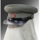 Фуражка суконная для командного состава Красной Армии, обр. 1941г., на военное время. Вариант с козырьком из фибры черного цвета и черным кожаным позументом.
